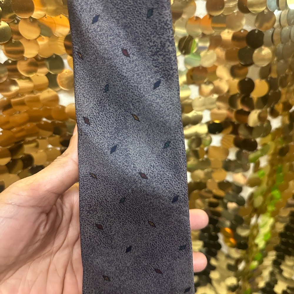 Damo Gray Tie with Subtle Multicolor Accents